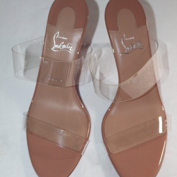 NWOB Christian Louboutin Just Nothing Slide Sandals Heels Red Bottom 40.5 - Picture 5 of 7